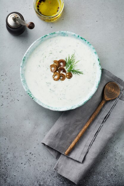 Traditional Greek sauce Tzatziki