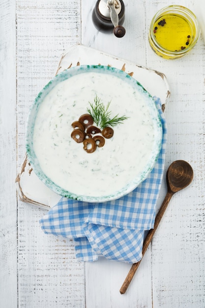 Traditional Greek sauce Tzatziki