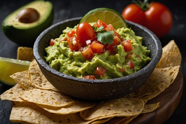 Traditional Guacamole with Tomato Salsa