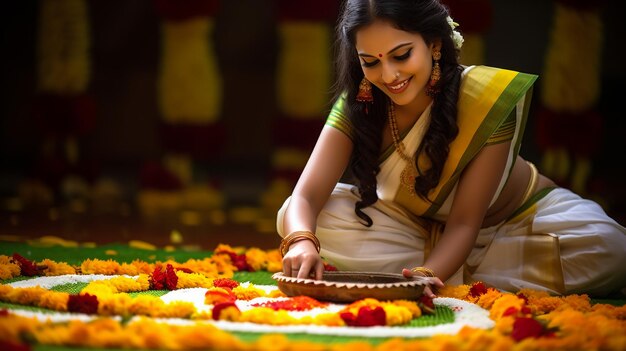 Traditional Haldi turmeric kept on a flower plate for the hindu marriage ceremony This paste of sandal oil and turmeric is applied by all relatives before the wedding to make the bride or groom