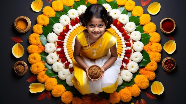 Photo traditional haldi turmeric kept on a flower plate for the hindu marriage ceremony this paste of sandal oil and turmeric is applied by all relatives before the wedding to make the bride or groom