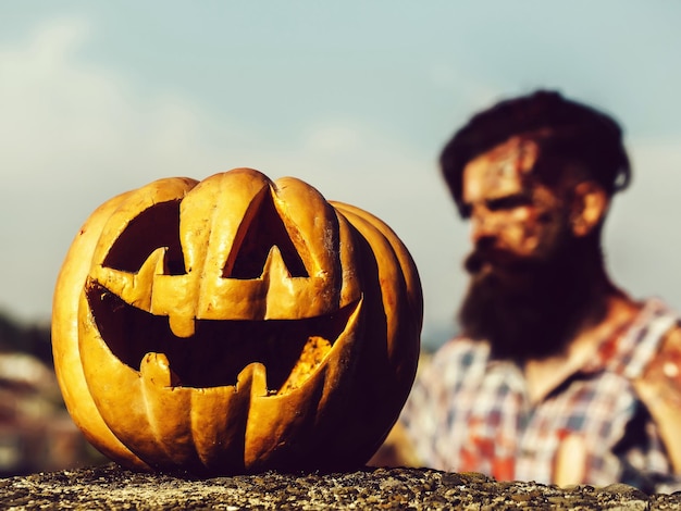 Traditional halloween pumpkin