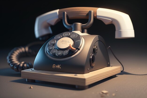 Traditional hand cranked telephone landline history classic retro style old telephone wallpaper