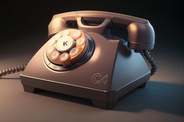 Traditional hand cranked telephone landline history classic retro style old telephone wallpaper