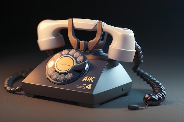 Traditional hand cranked telephone landline history classic retro style old telephone wallpaper