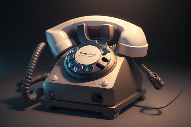 전통적인 손으로 크랭크 전화 유선 전화 역사 고전적인 복고풍 스타일의 오래된 전화 벽지