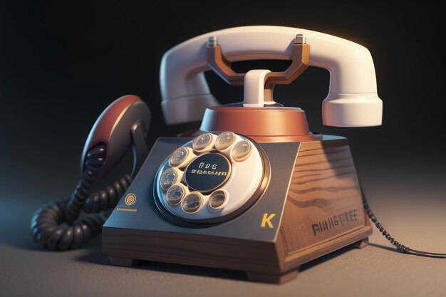 Traditional hand cranked telephone landline history classic retro style old telephone wallpaper