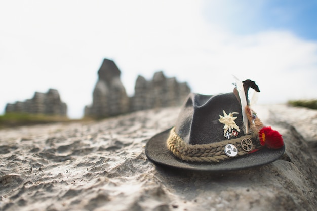 Traditional hat of the alpine Italian Alps