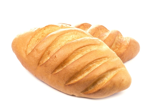 Traditional homemade bread isolated on a white background