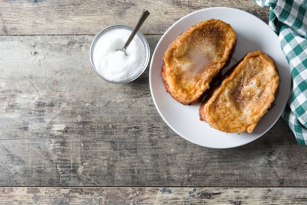 Traditional homemade Spanish torrijas