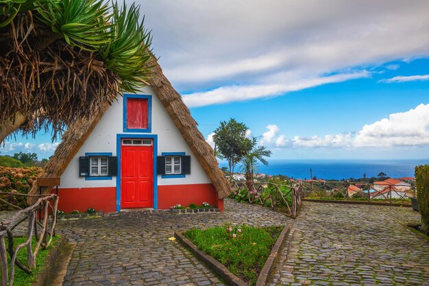 Traditional house in the village of Santana Madeira island Portugal