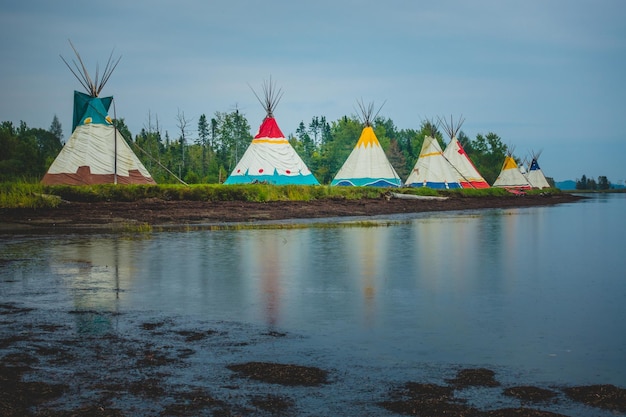 Инсталляция в традиционных домах коренных американцев