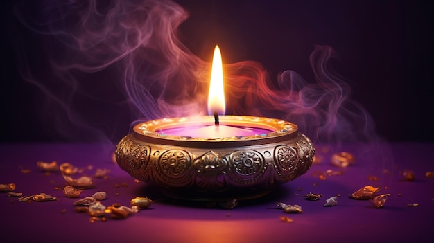 Traditional Indian diya lamp