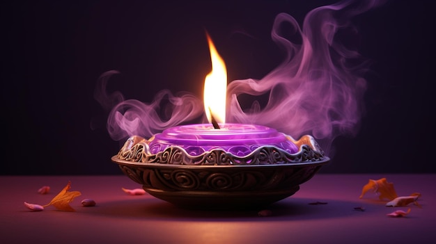 Traditional Indian diya lamp