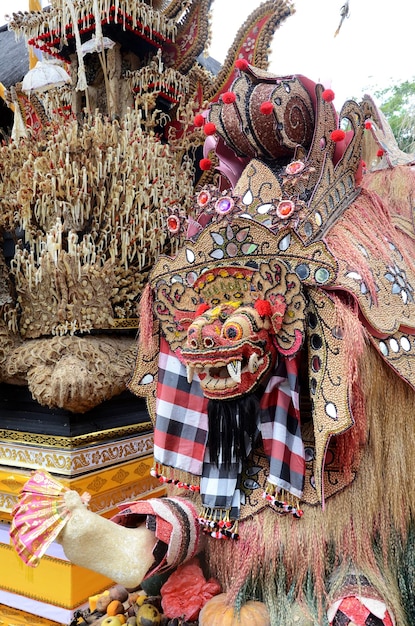 Traditional indonesian hindu symbol in ubudBaliIndonesia