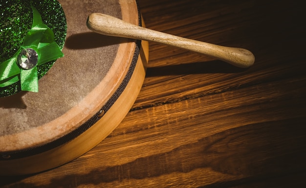 Traditional Irish bodhran and stick