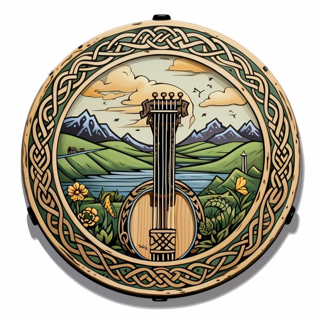 Traditional Irish Bodhran Wooden Elegance and Cultural Significance