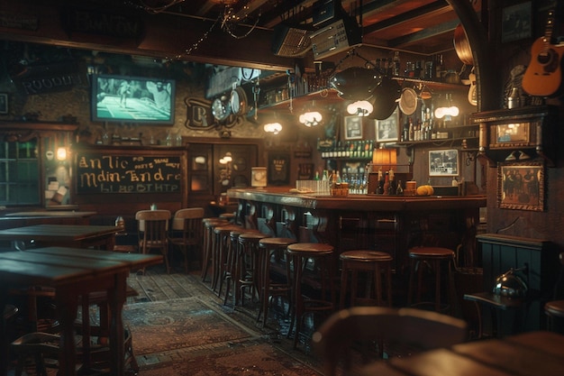 A traditional Irish pub with live music