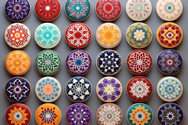 Traditional Islamic patterns on home decor items