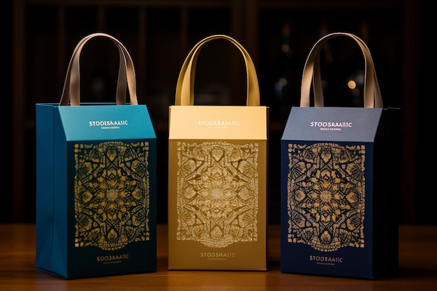 Traditional Islamic patterns on product packaging