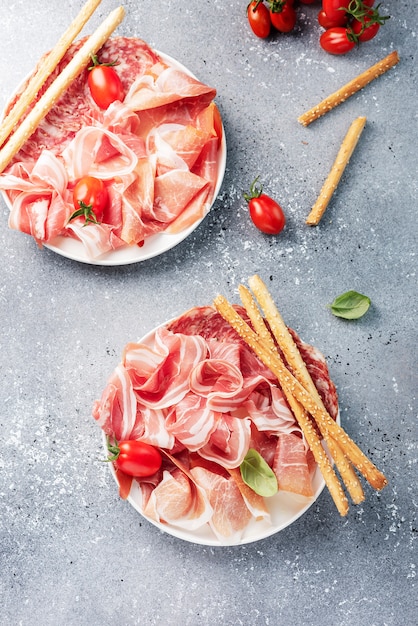 Traditional italian antipasto