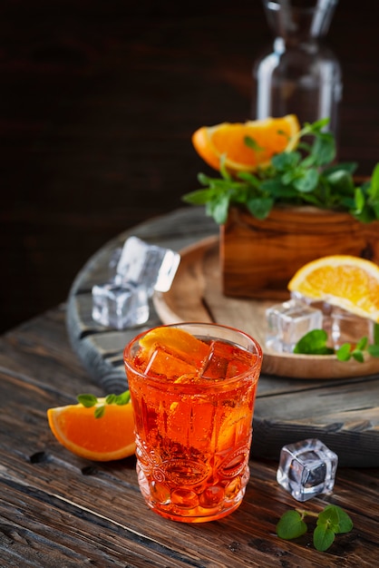 Traditional italian aperitif Aperol