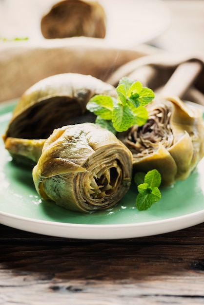 Traditional italian artichoke Â«alla romanaÂ»