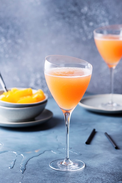 Traditional Italian cocktail bellini