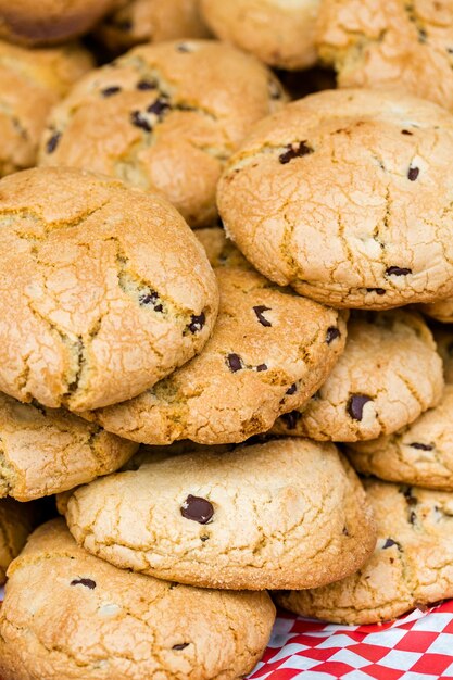 Traditional Italian cookies in large quantaty on display.