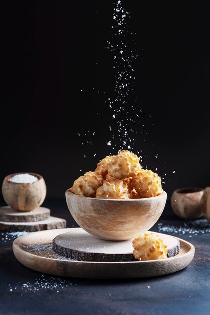 Traditional italian cookies with coconut