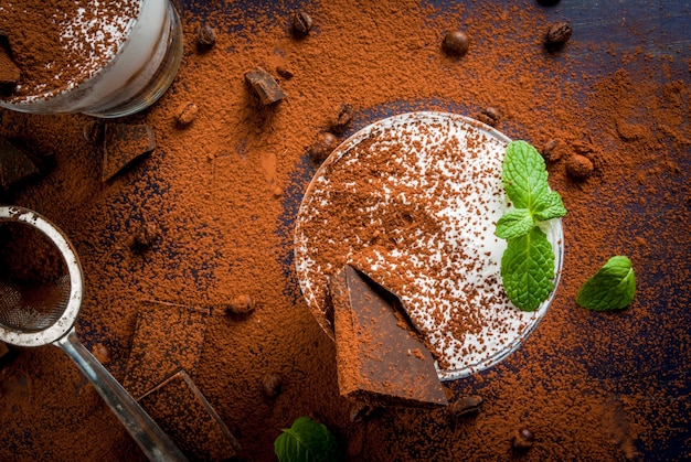 Traditional Italian dessert tiramisu