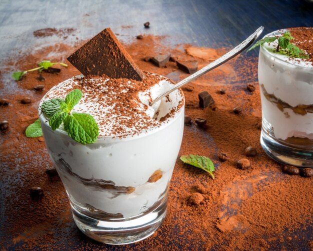 Traditional Italian dessert tiramisu