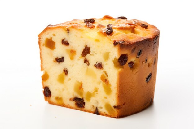 흰색 배경에 고립 된 전통적인 이탈리아어 panettone