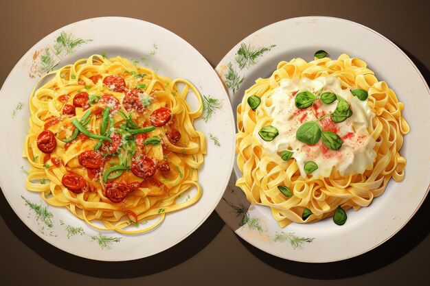 Premium AI Image Traditional Italian Pasta Dishes Like Spaghetti premium-ai-image-traditional-italian-pasta-dishes-like-spaghetti