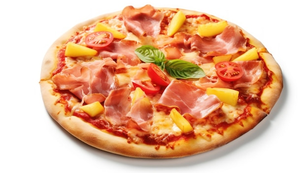 Traditional italian pizza Delicious taste Hawaiian pizza Generative AI