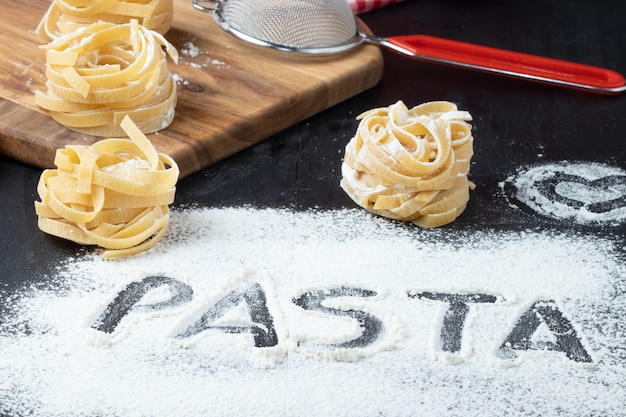 Traditional Italian tagliatelle pasta recipe..