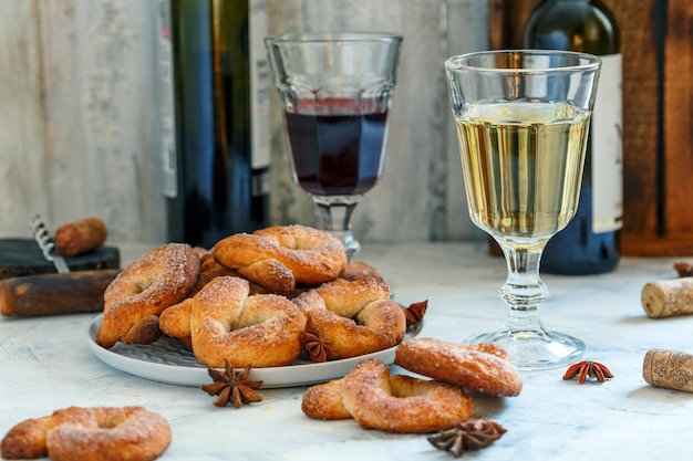 Traditional Italian wine donuts Ciambelle al Vino