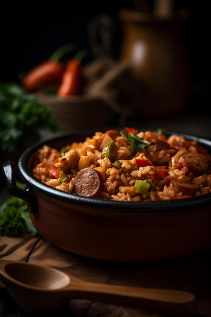 Traditional jambalaya