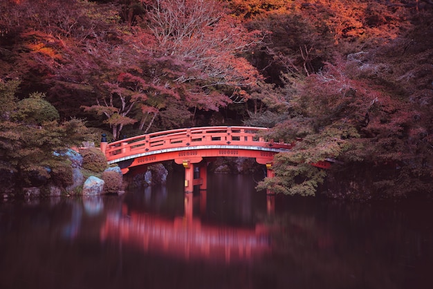 Традиционный японский мост в Киото