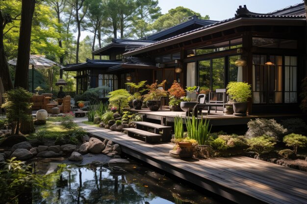traditional japanese exterior decoration design inspiration ideas