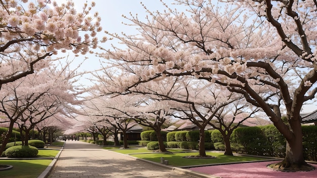 Photo traditional japanese flower sakura cherry flower tree creative resource ai generated