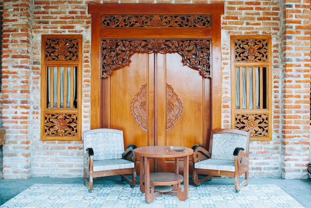 Photo traditional javanese house known as joglo