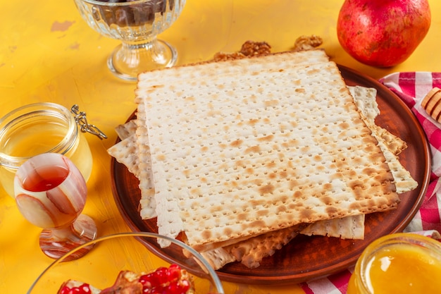 Traditional Jewish kosher matzo for Easter pesah