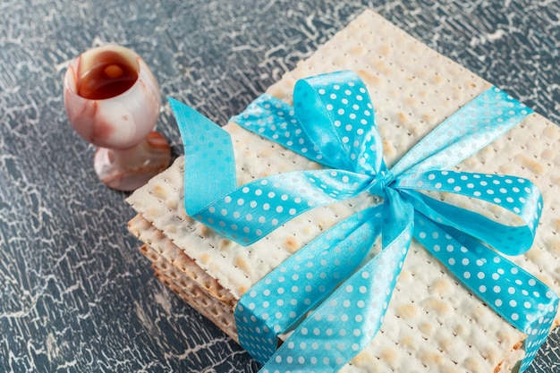 Traditional Jewish kosher matzo for Easter pesah