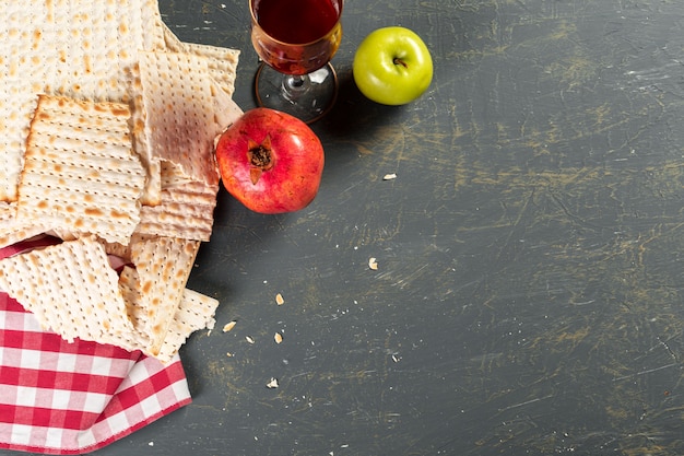 Traditional Jewish kosher matzo for Easter pesah