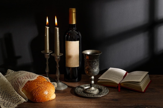 Photo traditional jewish shabbat ritual shabbat shalom