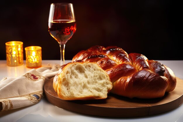 전통적인 유대인 샤바트 의식은  ⁇   ⁇  샤바트 와인과  ⁇  바탕에  ⁇ 불을  ⁇ 고 있습니다.