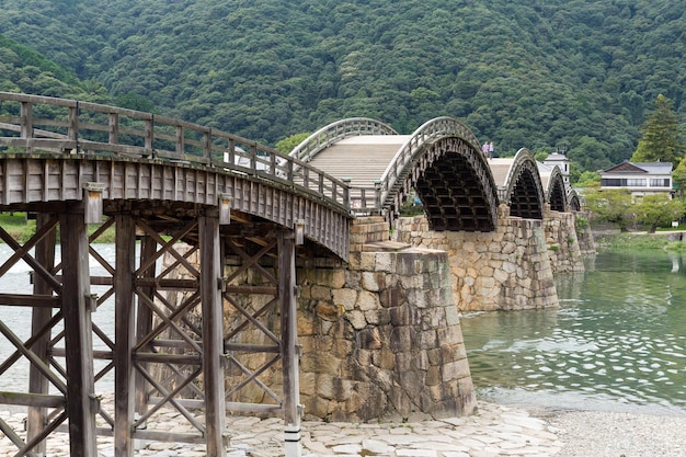 Traditional Kintai Bridge in japan