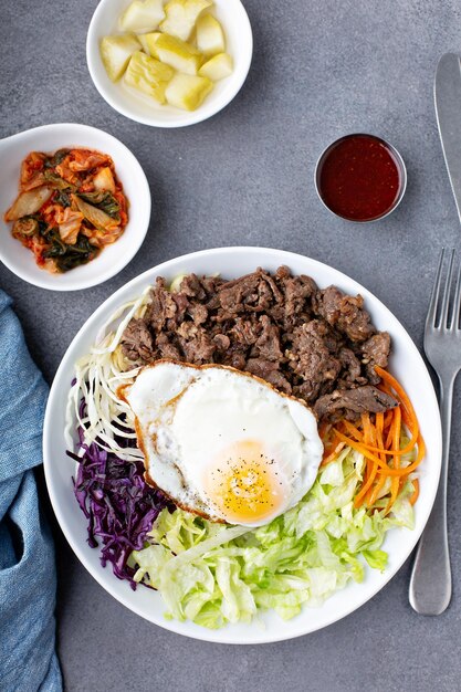 Photo traditional korean bibimbap