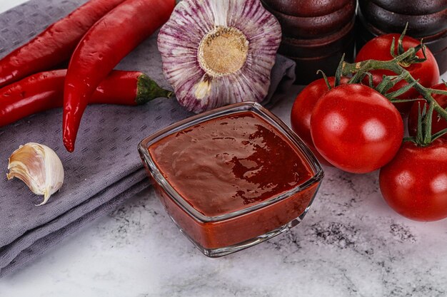 Traditional Korean Kinchi fermented sauce in the bowl